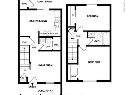 2 Bedroom 1.5 Bathroom: Beds - 2: Baths - 1.5: SqFt Range - 928 to 928