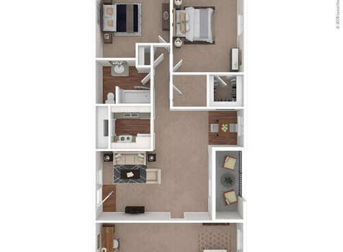 The Belmont: Beds - 2: Baths - 1: SqFt Range - 1080 to 1080