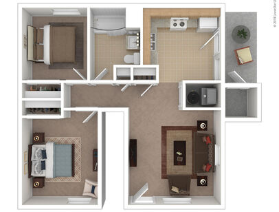 Handicap: Beds - 2: Baths - 1: SqFt Range - 500 to 500