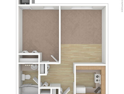 1 Bedroom: Beds - 1: Baths - 1: SqFt Range - 615 to 615