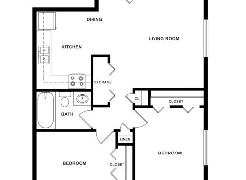 2BR - 30% of Gross Income: Beds - 2: Baths - 1: SqFt Range - 720 to 720