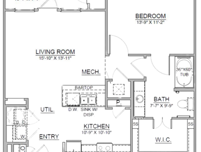 A1: Beds - 1: Baths - 1: SqFt Range - 800 to 800