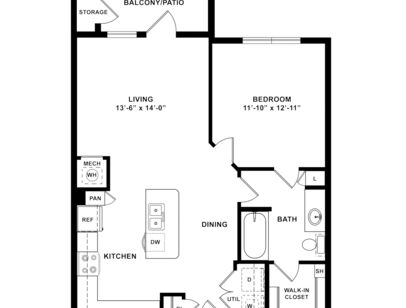 A1: Beds - 1: Baths - 1: SqFt Range - 804 to 804