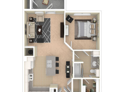 A1: Beds - 1: Baths - 1: SqFt Range - 804 to 804