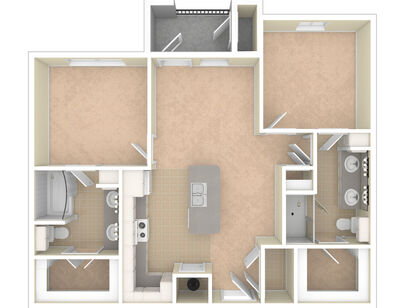 B1: Beds - 2: Baths - 2: SqFt Range - 960 to 960