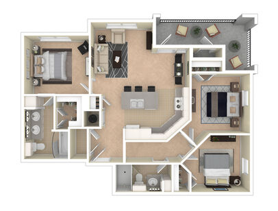 C1: Beds - 3: Baths - 2: SqFt Range - 1163 to 1163