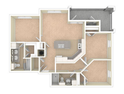 C1: Beds - 3: Baths - 2: SqFt Range - 1163 to 1163