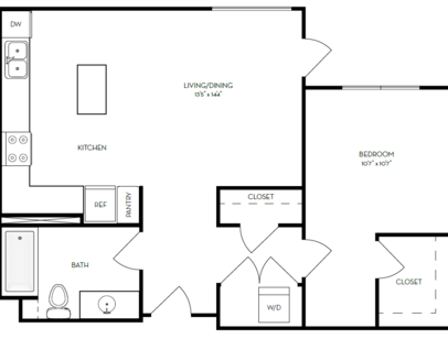 4m.1B1: Beds - 1: Baths - 1: SqFt Range - 754 to 754