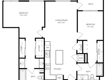 4m.2F1: Beds - 2: Baths - 2: SqFt Range - 1207 to 1207