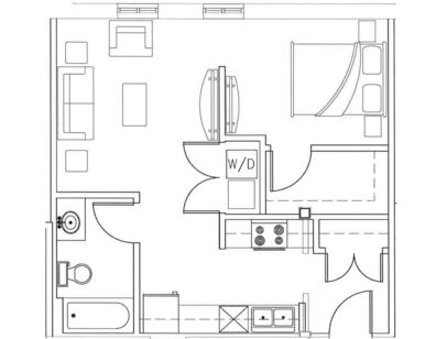 Bush: Beds - 1: Baths - 1: SqFt Range - 579 to 579