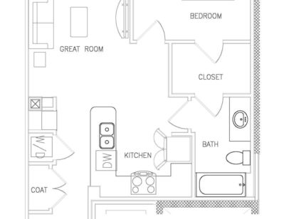 Canopus: Beds - 1: Baths - 1: SqFt Range - 688 to 688