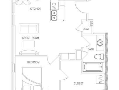 Carina: Beds - 1: Baths - 1: SqFt Range - 623 to 623