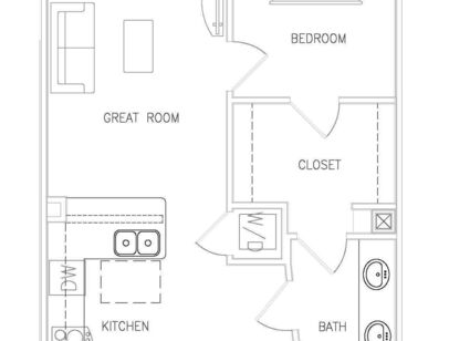 Polaris: Beds - 1: Baths - 1: SqFt Range - 734 to 734