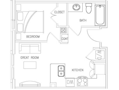 Toliman: Beds - 1: Baths - 1: SqFt Range - 478 to 478