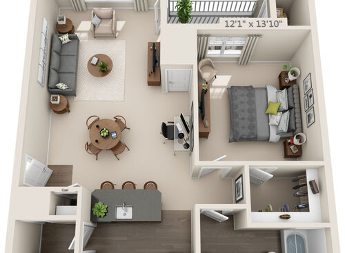 The Valor: Beds - 1: Baths - 1: SqFt Range - 893 to 893