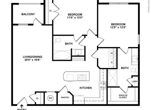 McCrimmon: Beds - 2: Baths - 2: SqFt Range - 1121 to 1121