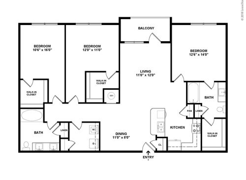 Paramount: Beds - 3: Baths - 2: SqFt Range - 1420 to 1420