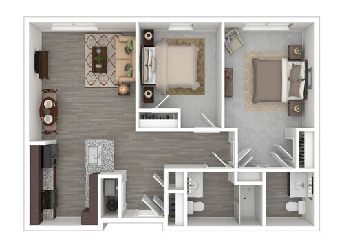 2A: Beds - 2: Baths - 1.5: SqFt Range - 928 to 928