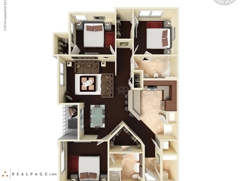 Palladium Aubrey - C1 Three Bedroom - 3 bed - 2 bath - 1189 sf