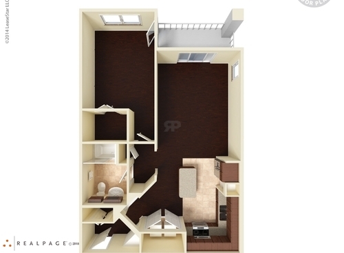 Palladium Aubrey - A2 One Bedroom - 1 bed - 1 bath - 767 sf