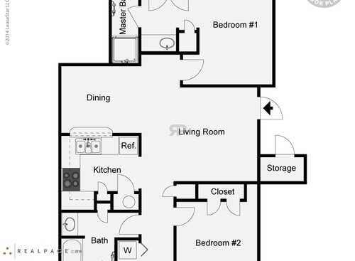 PASEO DEL SOL - 2 Bedroom/2bath Upstairs - 2 bed - 2 bath - 934 sf
