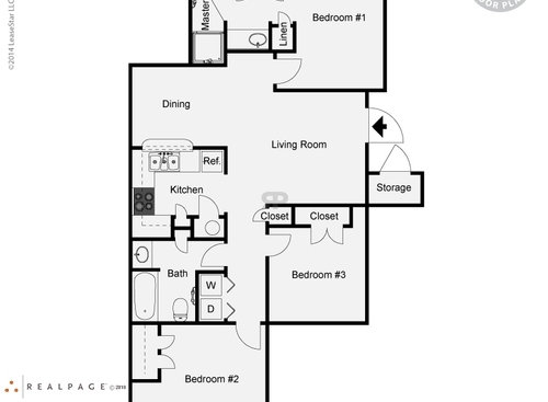 3bedroom/2bath Upstairs: Beds - 3: Baths - 2: SqFt Range - 1175 to 1175
