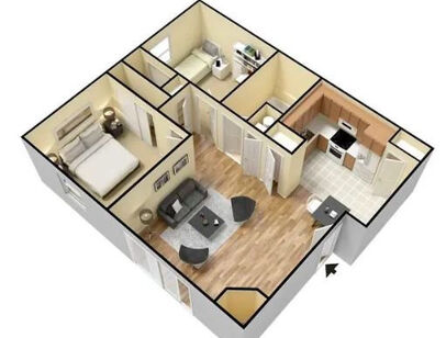 B1: Beds - 2: Baths - 1: SqFt Range - 940 to