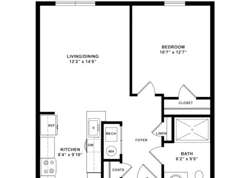 The McIntosh: Beds - 1: Baths - 1: SqFt Range -  to