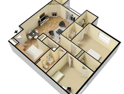 B3: Beds - 2: Baths - 2: SqFt Range - 1070 to 1070