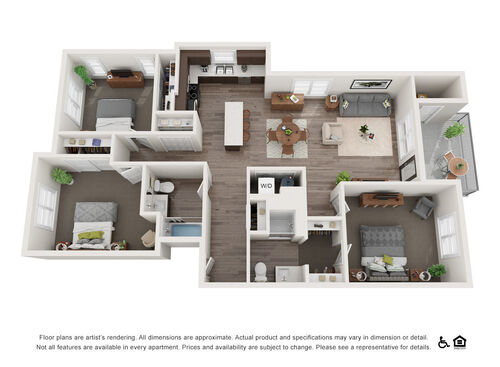 Three Bedroom Two Bathroom