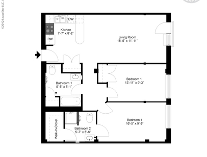 2 Bedroom 2 Bath: Beds - 2: Baths - 2: SqFt Range - 899 to 899