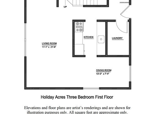 3 Bedroom: Beds - 3: Baths - 1: SqFt Range - 1200 to 1200