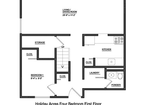 4 Bedroom: Beds - 4: Baths - 1.5: SqFt Range - 1425 to 1425