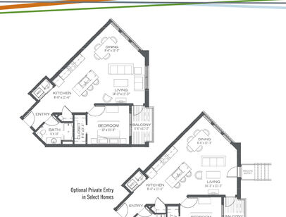 Cagney: Beds - 1: Baths - 1: SqFt Range - 824 to 824
