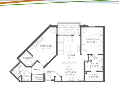 McQueen: Beds - 2: Baths - 2: SqFt Range - 1118 to 1118