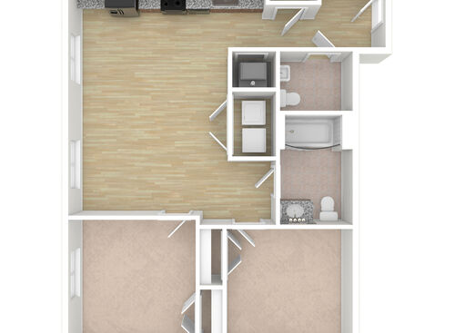 2 Bedroom, 1.5 Bath: Beds - 2: Baths - 1.5: SqFt Range - 827 to 904