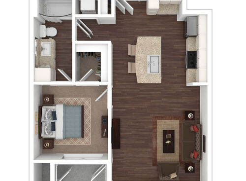 A160: Beds - 1: Baths - 1: SqFt Range - 715 to 715