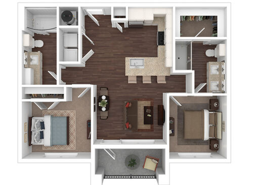 B160: Beds - 2: Baths - 2: SqFt Range - 865 to 865