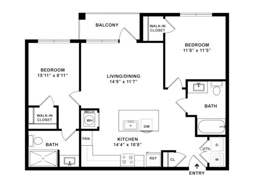 B260: Beds - 2: Baths - 2: SqFt Range -  to