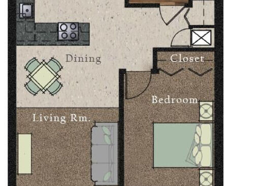 J: Beds - 1: Baths - 1: SqFt Range - 620 to