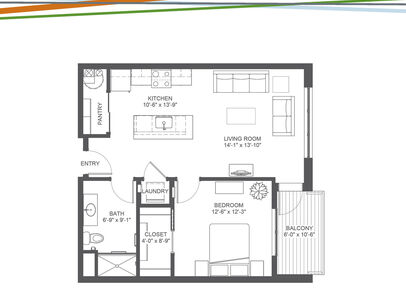 Baker: Beds - 1: Baths - 1: SqFt Range - 742 to