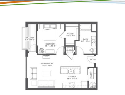 Baker II: Beds - 1: Baths - 1: SqFt Range - 742 to