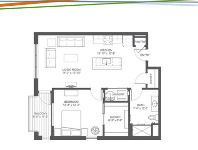 Devon: Beds - 1: Baths - 1: SqFt Range - 786 to