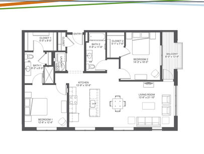 Waverly II: Beds - 2: Baths - 2: SqFt Range - 1244 to