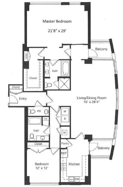 Apartment 1-1117 floorplan