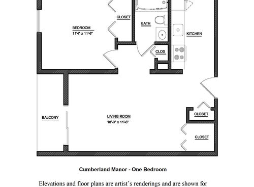1 Bedroom: Beds - 1: Baths - 1: SqFt Range - 769 to 769