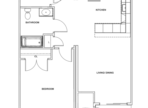 55+ 1 Bed, 1 Bath: Beds - 1: Baths - 1: SqFt Range - 700 to 700