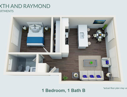 1 Bedroom 1 Bath: Beds - 1: Baths - 1: SqFt Range - 750 to