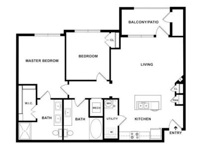 B1: Beds - 2: Baths - 2: SqFt Range - 1005 to 1005