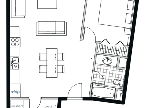 1 Bedrooms: Beds - 1: Baths - 1: SqFt Range - 757 to 757